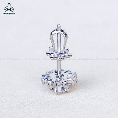 EX626 FULL MOIS 4mm Bông tai phối baguette