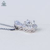  PX264 FULL MOIS 6mm Mặt dây bát giác khoá hàng đá baguette 