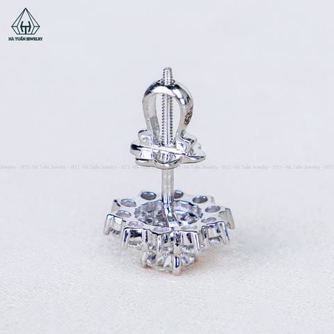 EX636 FULL MOIS 4mm Bông tai hoa 10 cánh
