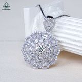  PX285 6mm Mặt dây chuyền tròn đá 