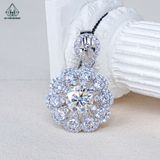  PX272 8mm Mặt dây chuyền hoa đá 