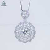  PX291 8mm Mặt dây chuyền hoa đá tròn 