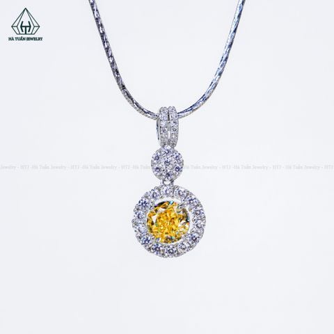 N734 Dây mặt liền halo Vàng