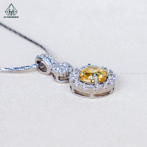 N734 Dây mặt liền halo Vàng