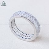  RX144 Nhẫn phối baguette + tấm tròn 