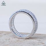  RX144 Nhẫn phối baguette + tấm tròn 