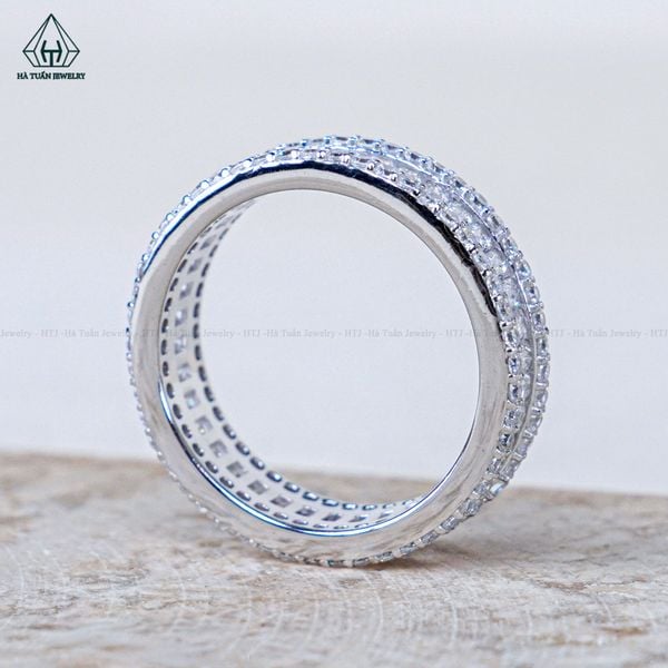  RX144 Nhẫn phối baguette + tấm tròn 