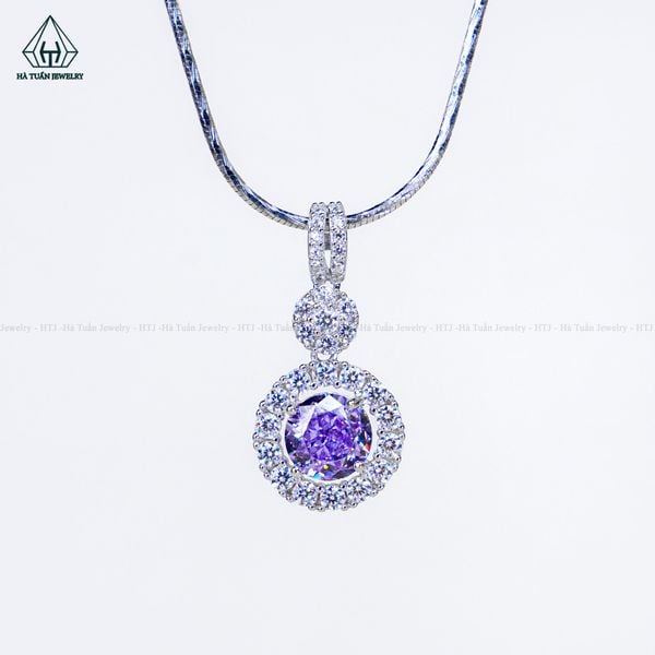 N734 Dây mặt liền halo Tím