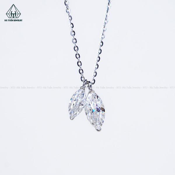 N738 Dây mặt liền đá Mois Pear