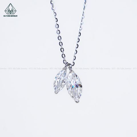 N738 Dây mặt liền đá Mois Pear