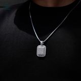  P428 Mặt dây chuyền vuông full đá 