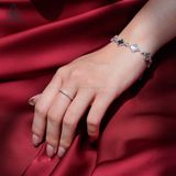  R993 1.5mm Nhẫn nữ full cz nửa hàng 