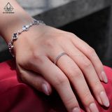  R993 1.5mm Nhẫn nữ full cz nửa hàng 