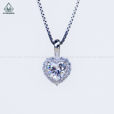 P471 Mặt dây trái tim 6mm CZ