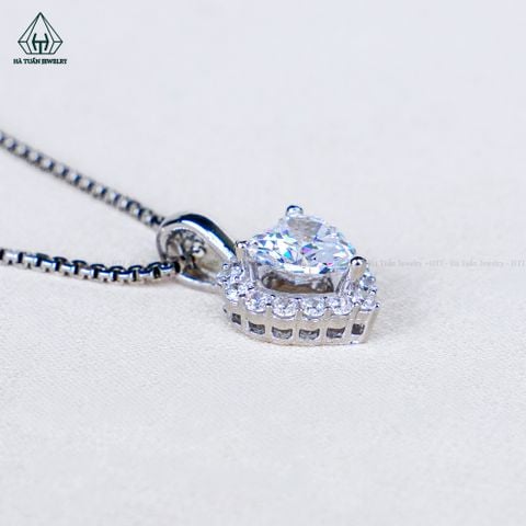 P471 Mặt dây trái tim 6mm CZ