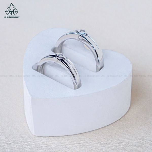  CR176 Nhẫn đôi hình thoi 