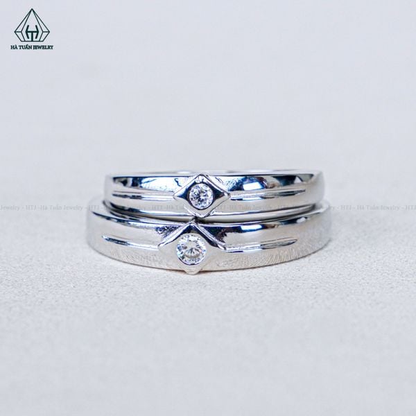  CR176 Nhẫn đôi hình thoi 