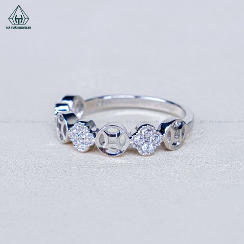 R994 Nhẫn nữ kim tiền cỏ 4 lá