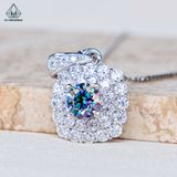  PX294 FULL MOIS 5.4mm Mặt dây chuyền vuông Mois Xanh Dương ( không mã cạnh ) 