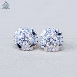  EX526 5mm Bông tai vuông tim baguette 