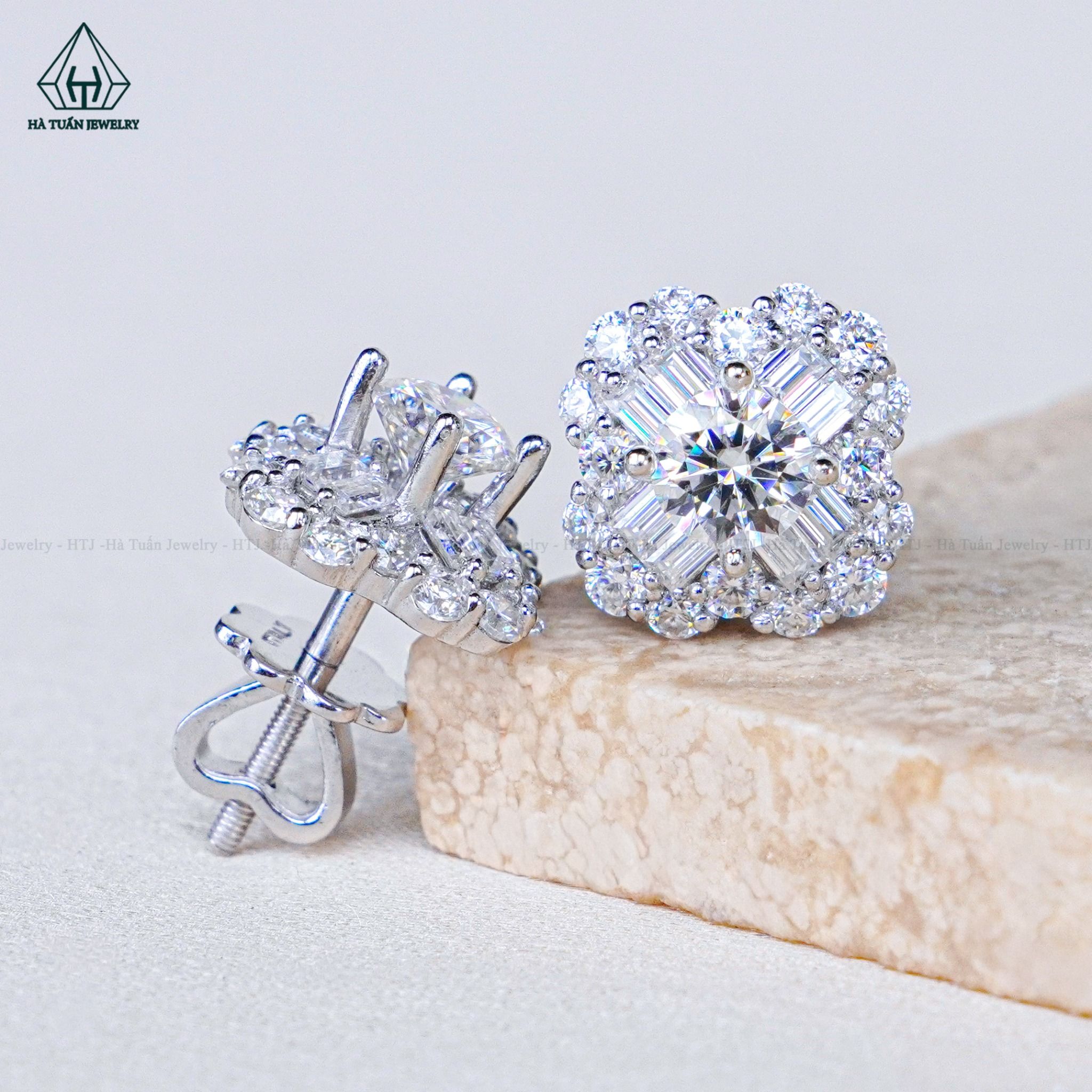  EX531 FULL MOIS 5mm Bông tai hoa 4 cánh 