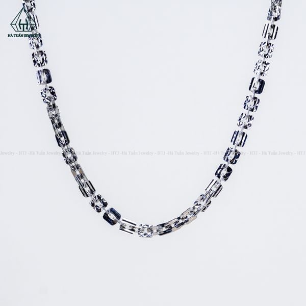 NC038 4mm Dây chuyền vuông xoắn móc máy