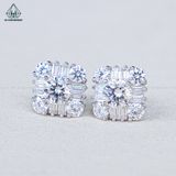  EX530 FULL MOIS 5.4mm Bông tai vuông đá 