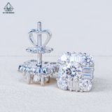  EX530 FULL MOIS 5.4mm Bông tai vuông đá 