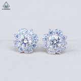  EX520 FULL MOIS 5mm Bông tai hoa 4 cánh nhọn (Không mã cạnh) 