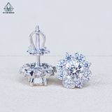  EX520 5mm Bông tai hoa 4 cánh nhọn 