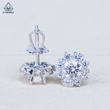  EX520 FULL MOIS 5mm Bông tai hoa 4 cánh nhọn (Không mã cạnh) 