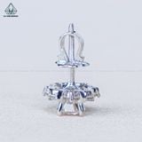  EX520 5mm Bông tai hoa 4 cánh nhọn 