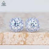  EX525 5.4mm Bông tai vuông đá 