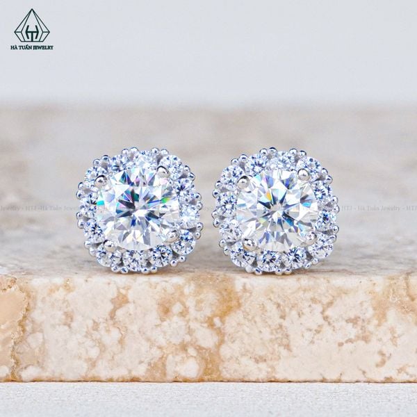  EX525 5.4mm Bông tai vuông đá 