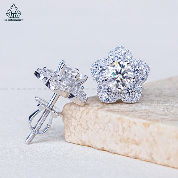  EX522 5mm Bông tai hoa 5 cánh 