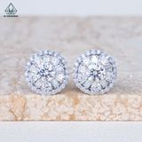  EX529 5mm Bông tai tròn đá 