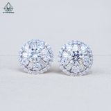  EX529 5mm Bông tai tròn đá 