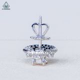  EX529 5mm Bông tai tròn đá 