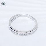  R978 Nhẫn nữ nửa hàng đá chìm (Bản 2.6mm) 