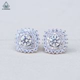  EX528 FULL MOIS 5mm Bông tai vuông nhọn 