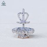  EX528 FULL MOIS 5mm Bông tai vuông nhọn 