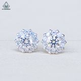  EX527 5mm Bông tai tròn 10 chấu nhọn 