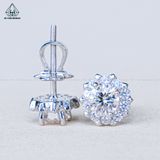  EX527 5mm Bông tai tròn 10 chấu nhọn 