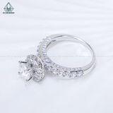  RX623 6mm Nhẫn nữ halo tròn 