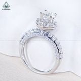  RX623 6mm Nhẫn nữ halo tròn 