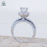  RX623 6mm Nhẫn nữ halo tròn 