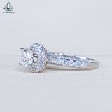  RX623 6mm Nhẫn nữ halo tròn 