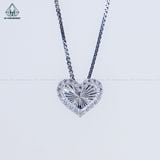  N710 Dây mặt liền Tim đính đá 