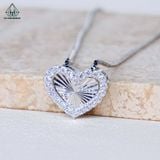  N710 Dây mặt liền Tim đính đá 