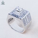  RMX187 6mm Nhẫn nam vuông baguette 